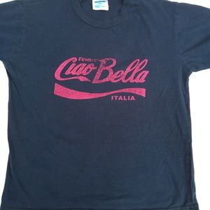 Navy & Pink Ciao Bella Classic Coke-Style T-Shirt